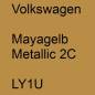 Preview: Volkswagen, Mayagelb Metallic 2C, LY1U.